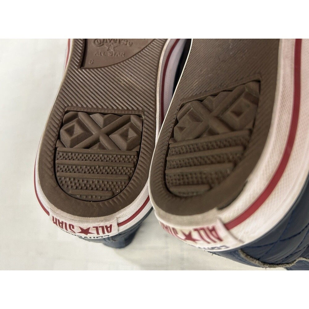 CONVERSE Chuck Taylor SIDE ZIP Blue QUILTED Junior Youth Size 6 Boy Girl Shoe - Picture 14 of 16